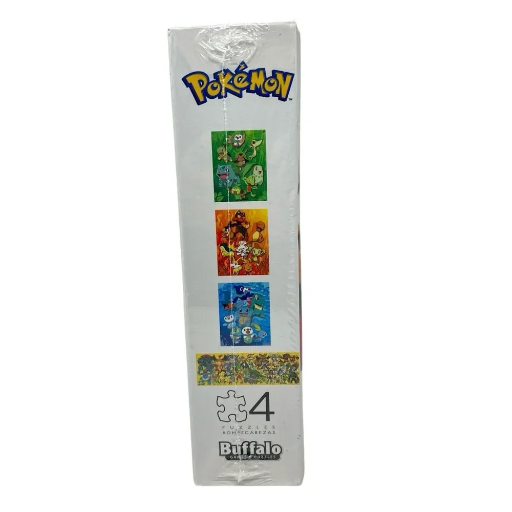 4 Pokémon Puzzles‎ Charizard Squirtle 300 500 Piece Panoramic Set Buffalo Games